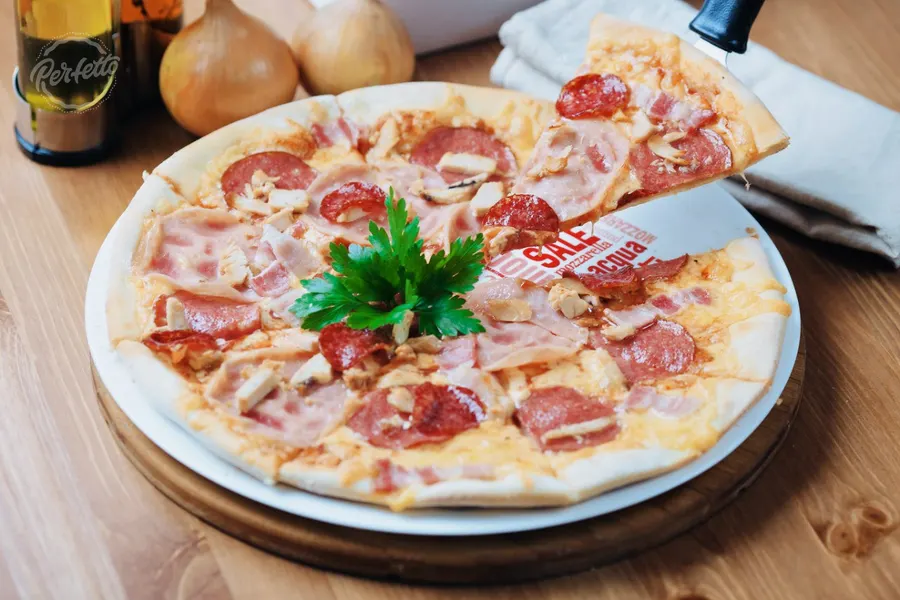 Фотография блюда пицца Пицца мясная